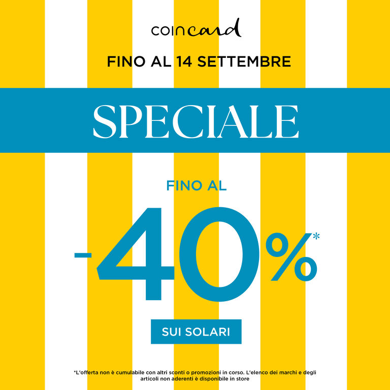 SPECIALE SOLARI FINO AL 40% CON COINCARD